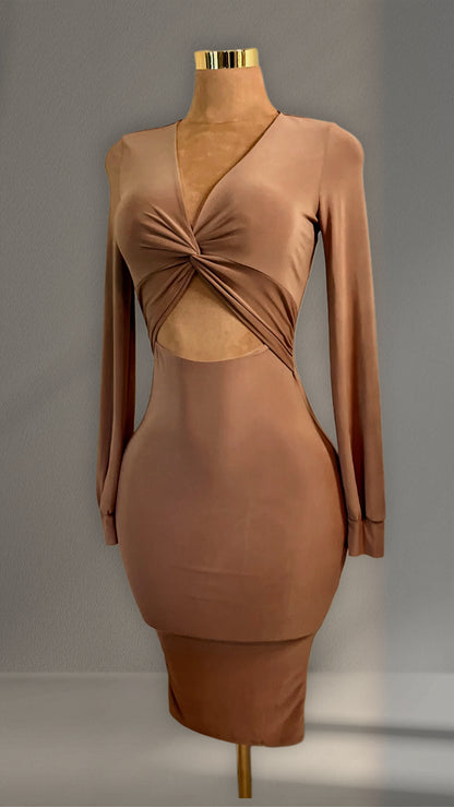 Beige Delilah Dress